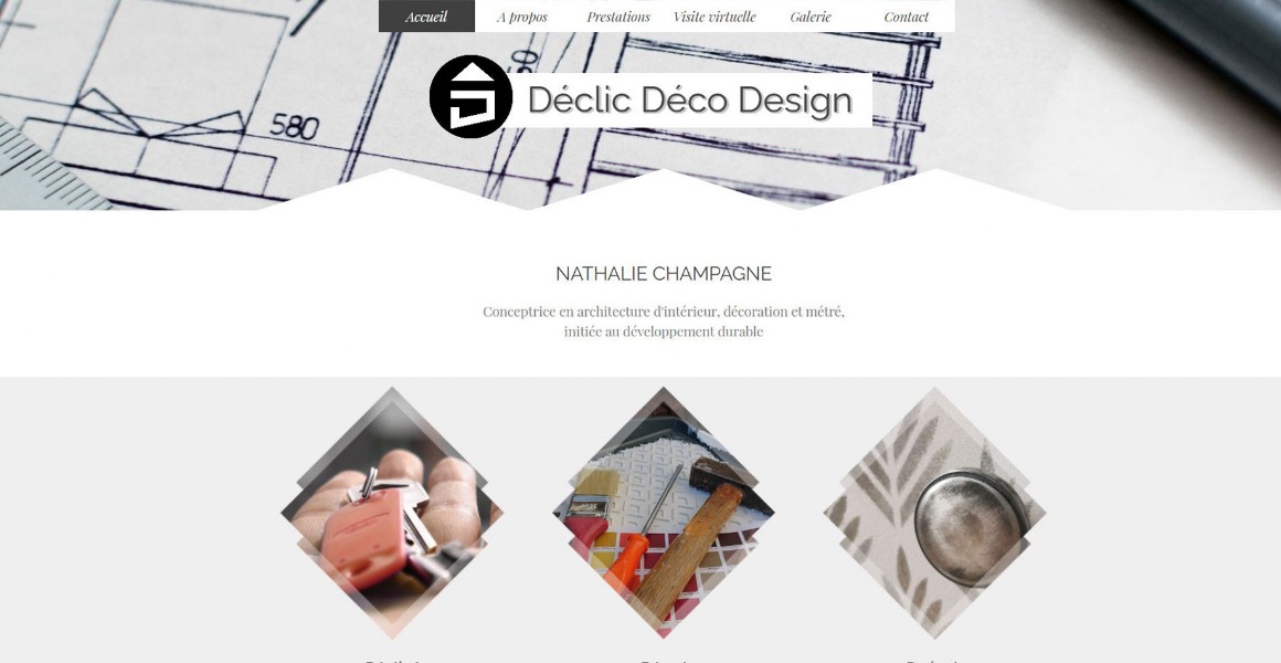 page d'accueil du site Déclic Deco design